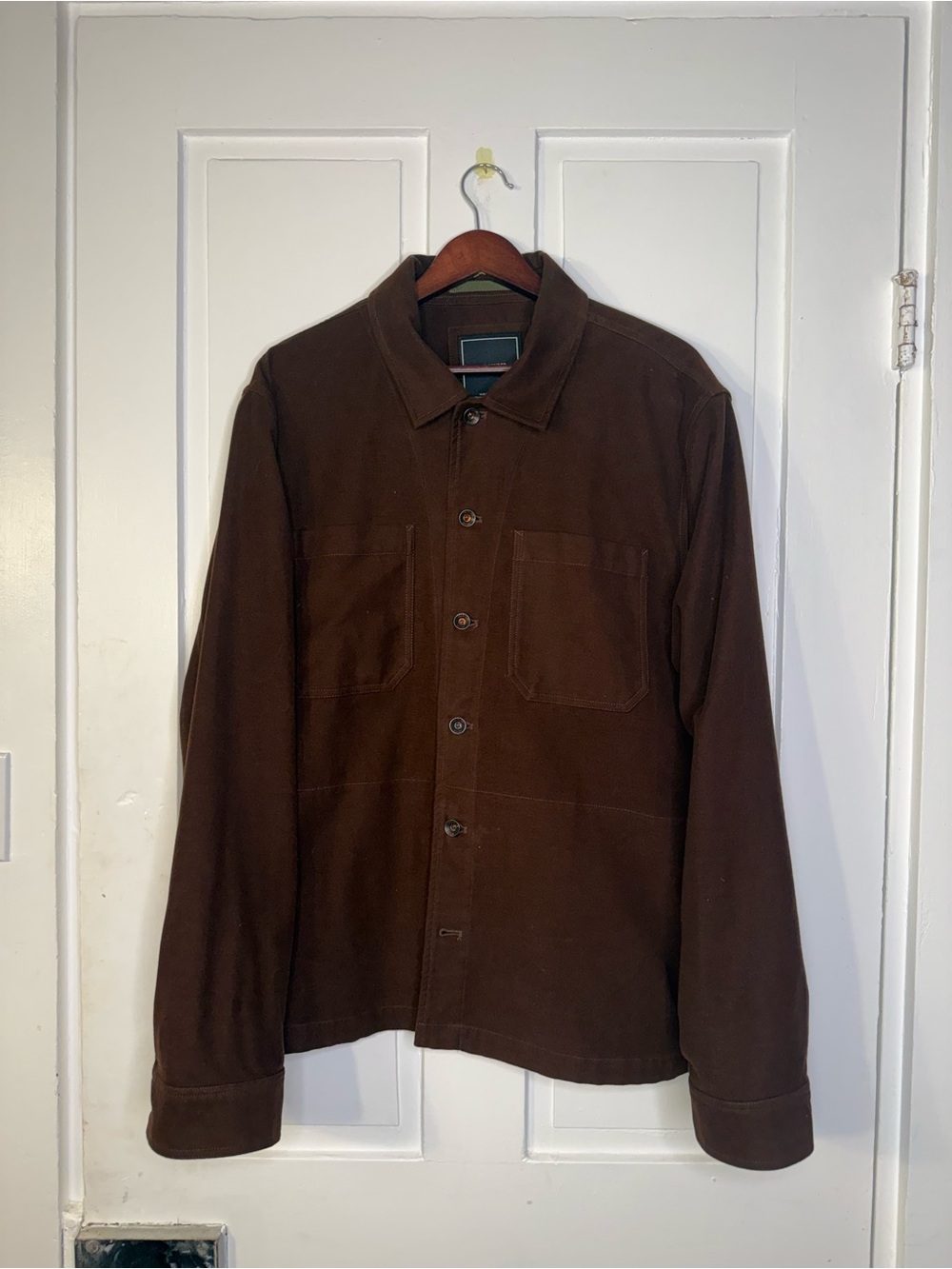 Todd Snyder Dark Brown Button-Front Overshirt Jacket